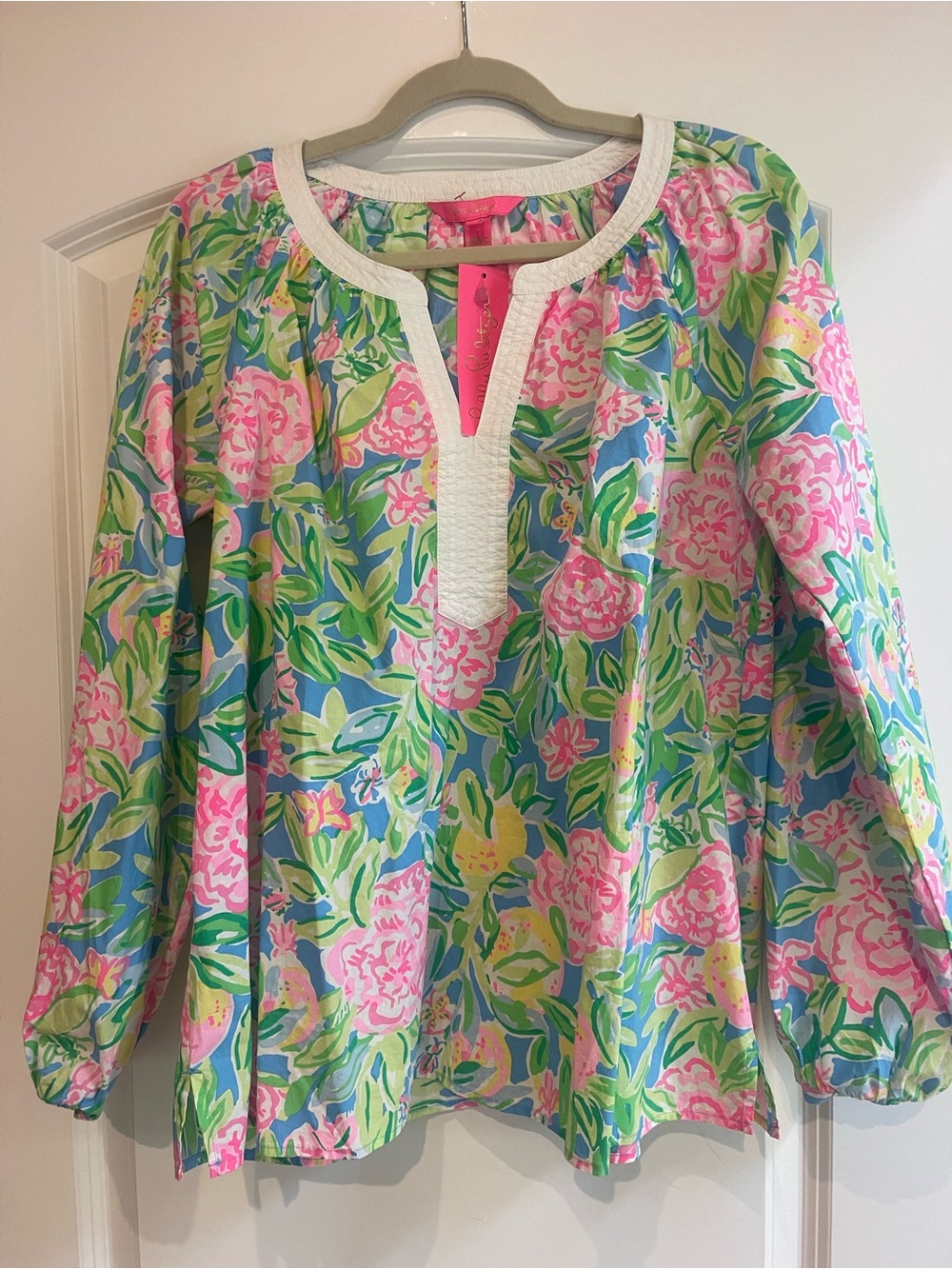 Lilly Pulitzer Bright Floral Tunic - Pink, Green & Blue